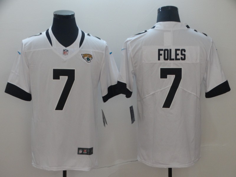 Men's Jacksonville Jaguars Nick Foles #7 White Jersey